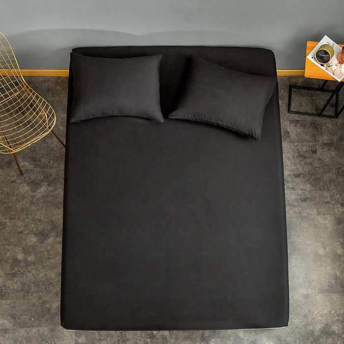 L'essentiel linge de maison Düzboya - Juego de sábanas individuales - Negro L'essentiel linge de maison Düzboya - Juego de sábanas individuales - Negro